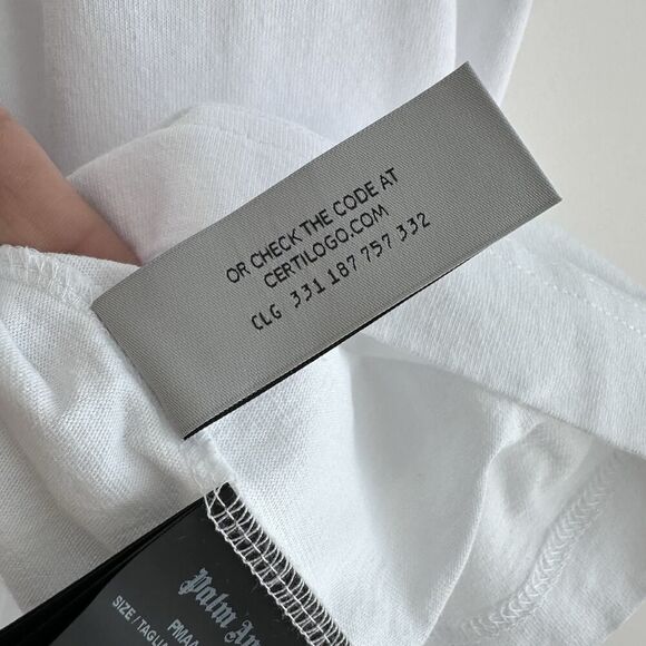 Palm Angels Shirt Mens Medium Palm Tree Logo Streetwear Minimalist Modern Basic - Picture 10 of 14